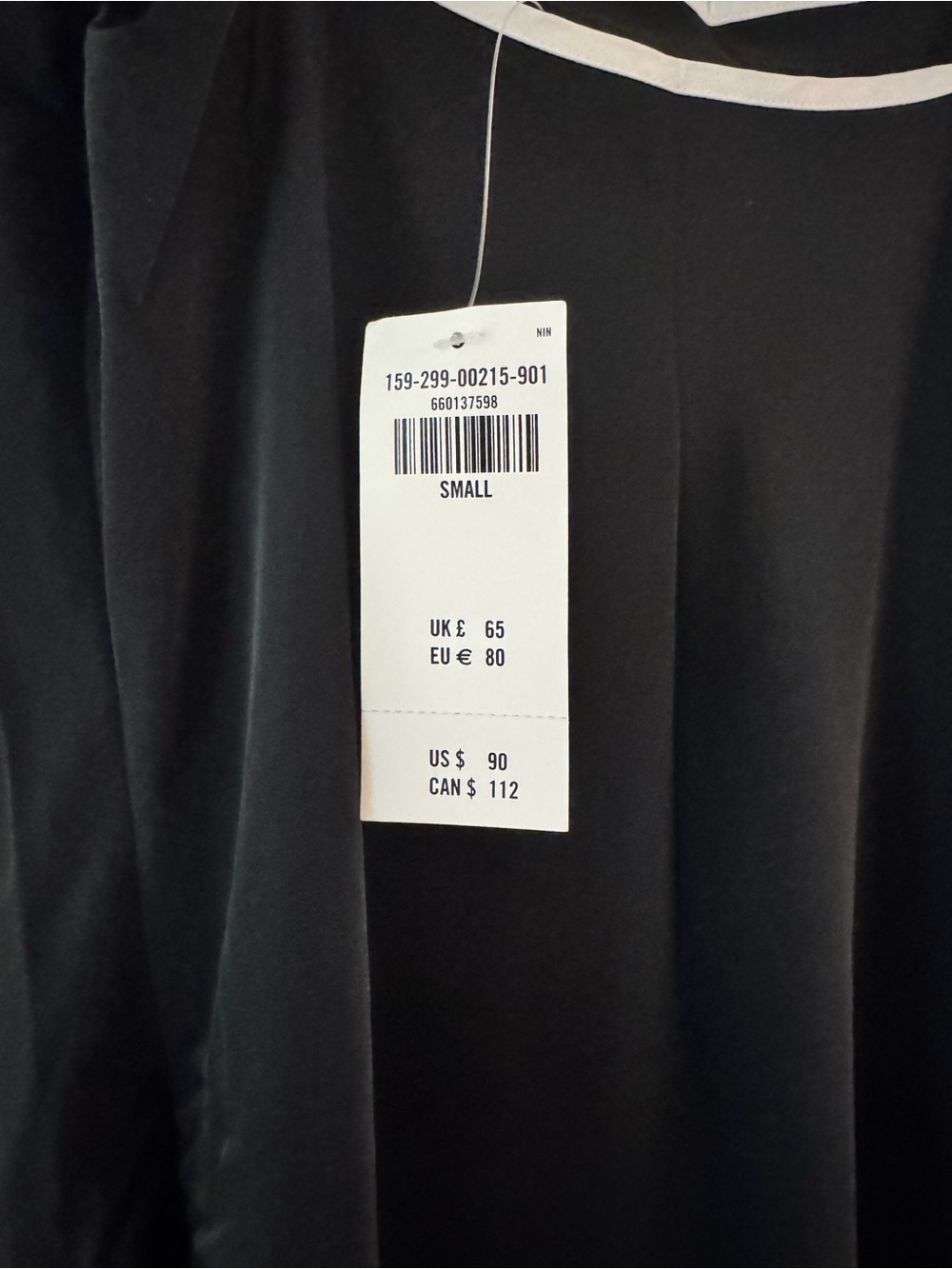 Abercrombie & Fitch Black Slip Maxi Dress with White Trim Small NWT - Picture 5 of 7